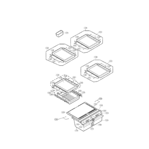 Refrigerator 3 Diagram and Parts List for LRBN22511SW  LG Refrigerator