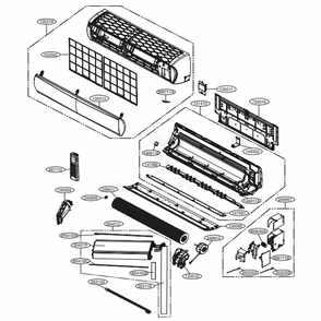 Indoor Unit Diagram and Parts List for LSN363HLV AWHBEUS LG Air Conditioner