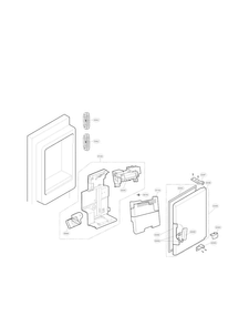 Ice Maker Parts Diagram and Parts List for LFX33975ST 02 LG Refrigerator