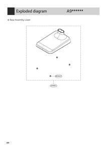 Base Assembly; Lower Diagram and Parts List for VS9713NBSWH BVWELGA LG Canister Vacuum