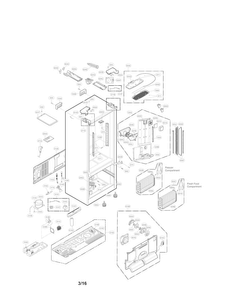 Case Parts Diagram and Parts List for LFXC24726S 02 LG Refrigerator