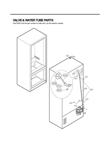 Valve And Water Tube Parts Diagram and Parts List for GR-L31GUSJM ASTCNA0 LG Refrigerator