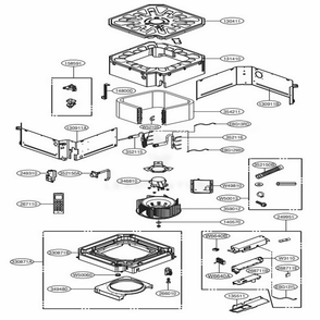 Indoor Unit Diagram and Parts List for LCN097HV4 BWHBEUS LG Air Conditioner