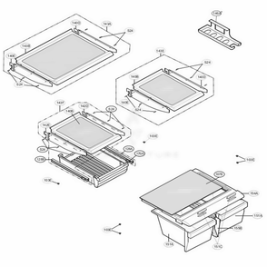 Refrigerator Parts Diagram and Parts List for 65214 ABICSEF LG Refrigerator