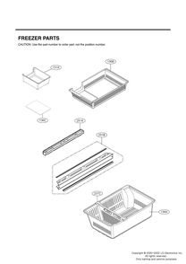Freezer Parts Diagram and Parts List for GR-X28ANKYX ASBCNA0 LG Refrigerator
