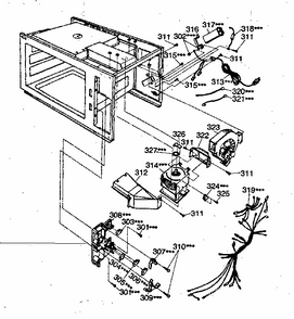 Switches And Microwave Parts Diagram and Parts List for 7218783580  Kenmore Microwave