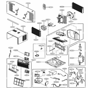 Main Diagram and Parts List for LW8017ERSM AT1AHDP LG Air Conditioner