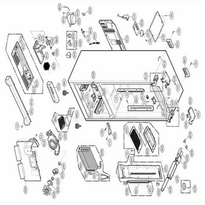 Case Parts Diagram and Parts List for 79763 AST3SEC LG Refrigerator