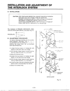 Interlock System Diagram and Parts List for MH-1355M  LG Microwave