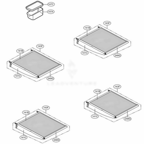 Refrigerator Parts Diagram and Parts List for 71302 ASW1SER LG Refrigerator