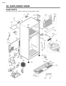 Case Parts Diagram and Parts List for GM-U652SQDM ASWCNA3 LG Refrigerator