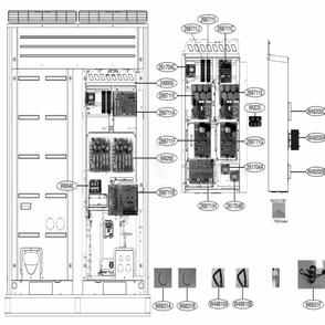 Main 1 Diagram and Parts List for ARUB168DTE4 AWGBLUS LG Air Conditioner