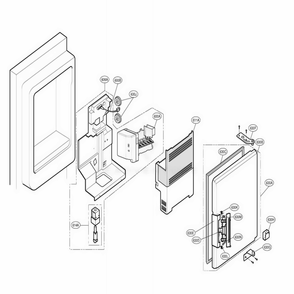 Ice Maker And Ice Bank Parts Diagram and Parts List for 78519 AWBCSEF LG Refrigerator