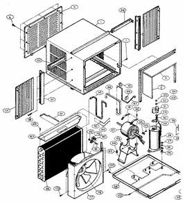 Functional Replacement Parts Diagram and Parts List for GA-122A  LG Air Conditioner