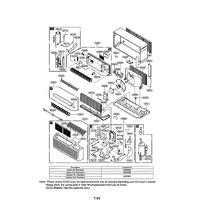 Air Conditioner Diagram and Parts List for LP153HDUC 00 LG Air Conditioner