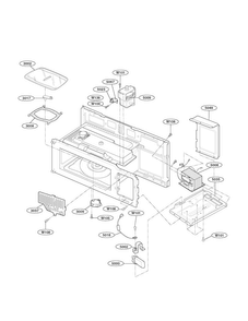 Interior Parts Diagram and Parts List for LMV1645SW  LG Microwave