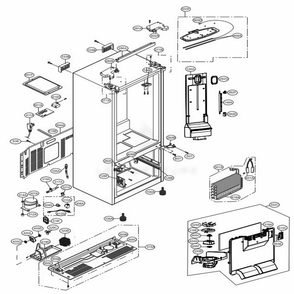 Part Location Diagram of ABQ74110455 LG CASE ASSEMBLY,DISPLAY