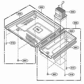 Base Plate Parts Diagram and Parts List for MBBS (01)(CS1EBSH) LG Microwave