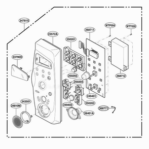 Part Location Diagram of 5020W1A208A LG BUTTON