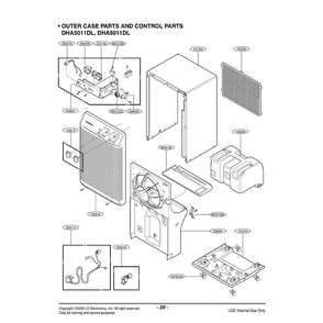 Section 1 Diagram and Parts List for DH5010A WYCWMT LG Dehumidifier
