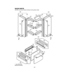 Section 1 Diagram and Parts List for LRFC25750WW ASWCLGA LG Refrigerator