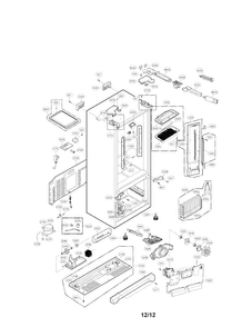 Case Parts Diagram and Parts List for LFX21976ST 06 LG Refrigerator