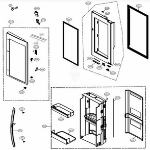 Door Parts 2 Diagram and Parts List for LRMVS3006D ASBCNA1 LG Refrigerator