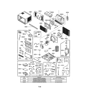 Room A / C Diagram and Parts List for LW2217IVSM 00 LG Air Conditioner