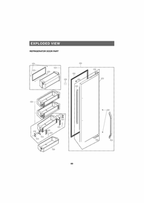 Refrigerator Door Part Diagram and Parts List for GR-L276SSDM ASTCNA0 LG Refrigerator