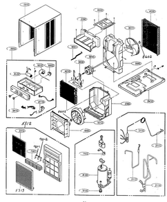 Cabinet Parts Diagram and Parts List for LC1200  LG Air Conditioner