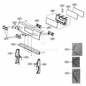 Controller Parts Diagram and Parts List for LREL6323S FSTLLGA LG Range