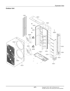 Outdoor Unit 2 Diagram and Parts List for HU161HA U33 LG Water Heater
