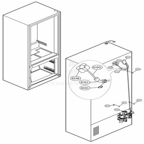 Valve And Water Tube Parts Diagram and Parts List for LFXS30726W ASWCNA1 LG Refrigerator