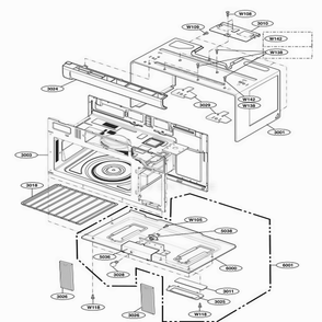 Oven Civity Parts Diagram and Parts List for 85032 CW1ESEA LG Wall Oven