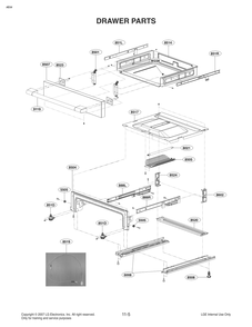 Drawer Parts Diagram and Parts List for FS1787SS AS1LSGN LG Range