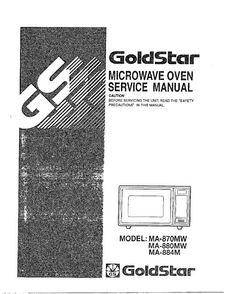 Microwave Oven Diagram and Parts List for MA-870MW  LG Microwave