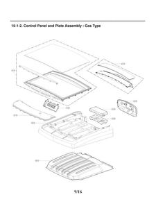Control Panel Parts Diagram and Parts List for DLGY1702V  LG Dryer