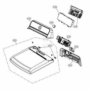 Control Panel And Plate Assembly Diagram and Parts List for DLG7201VE ASSEEUS LG Dryer