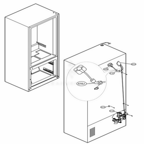 Valve And Water Tube Parts Diagram and Parts List for LFXS24623W ASWCNA2 LG Refrigerator