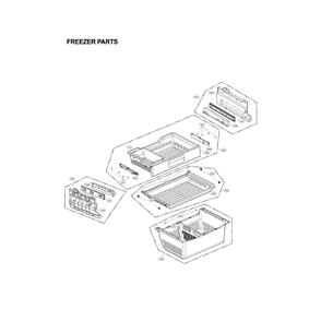 Freezer Diagram and Parts List for LFX31925ST 03 LG Refrigerator