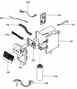 Control Box Assy Diagram and Parts List for 58074130400  Kenmore Air Conditioner