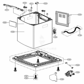 Out Case Assembly Diagram and Parts List for 31553 ASTETEU LG Washer
