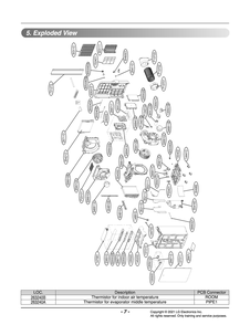 Diagram 1 Diagram and Parts List for LP0822GSSM AGRAOSH LG Air Conditioner