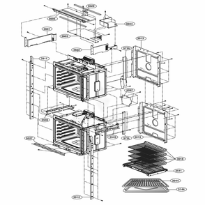 Assembly Diagram and Parts List for LSWD306ST ASTLSTD LG Range