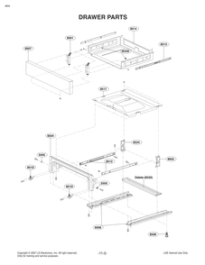 Drawer Parts Diagram and Parts List for FR475ALS ABDLLGA LG Range
