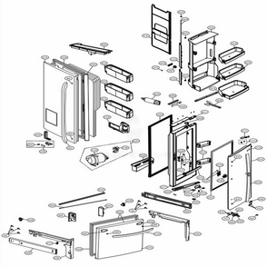 Part Location Diagram of MBL65024303 LG CAP,DECOR REFRIGERATOR