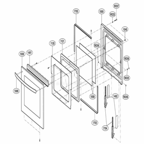 Lower Door Parts Diagram and Parts List for LWD3081ST ASTLLCA LG Range