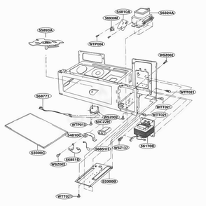 Interior Parts 1 Diagram and Parts List for MV1155W WHEGSE LG Range