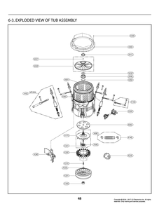 Tub Assembly Diagram and Parts List for T1789EFHT ABWETUS LG Washer