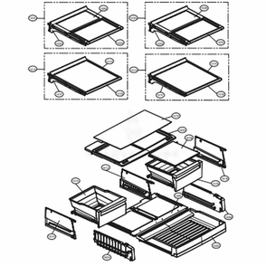 Refrigerator Parts Diagram and Parts List for 74033 ASTCSE2 LG Refrigerator